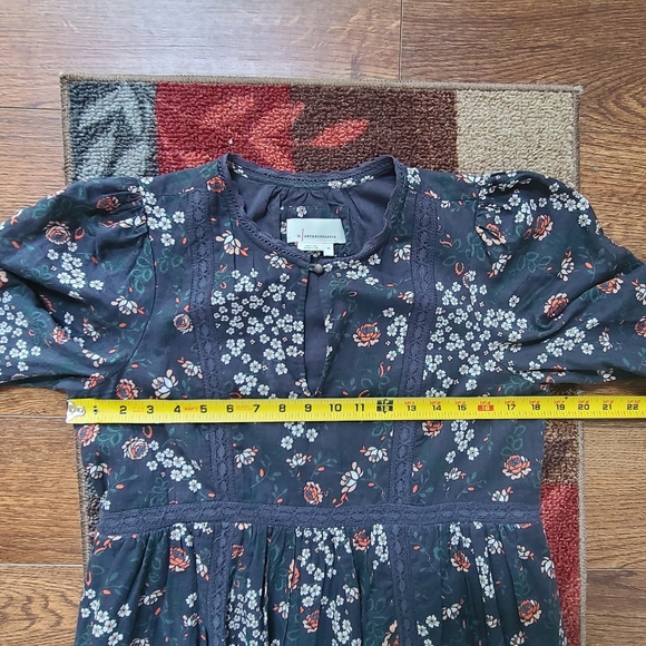 Anthropologie Lori Tunic Floral Dress - Blue, White And Orange XS - Picture 11 of 17